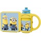 Minions Stor Value Combo Plastic 500ml Tiffin Box Set, Blue Yellow